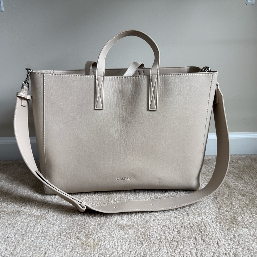 Calpak Haven 16" Laptop Tote Bag in Birch